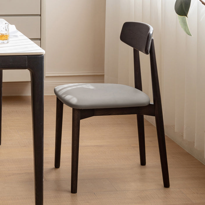 Contemporary Wood Open Back Armless Dining Chairs(Set of 1/2/4/6/8) Clearhalo 'Dining Chairs' 'Dining Tables & Seating' 'dining_chair' 'furn' 'furn_dining_chair' 'Furniture' 'Kitchen & Dining Furniture' 7794043