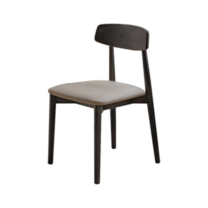 Contemporary Wood Open Back Armless Dining Chairs(Set of 1/2/4/6/8) 1 Piece Clearhalo 'Dining Chairs' 'Dining Tables & Seating' 'dining_chair' 'furn' 'furn_dining_chair' 'Furniture' 'Kitchen & Dining Furniture' 7794044