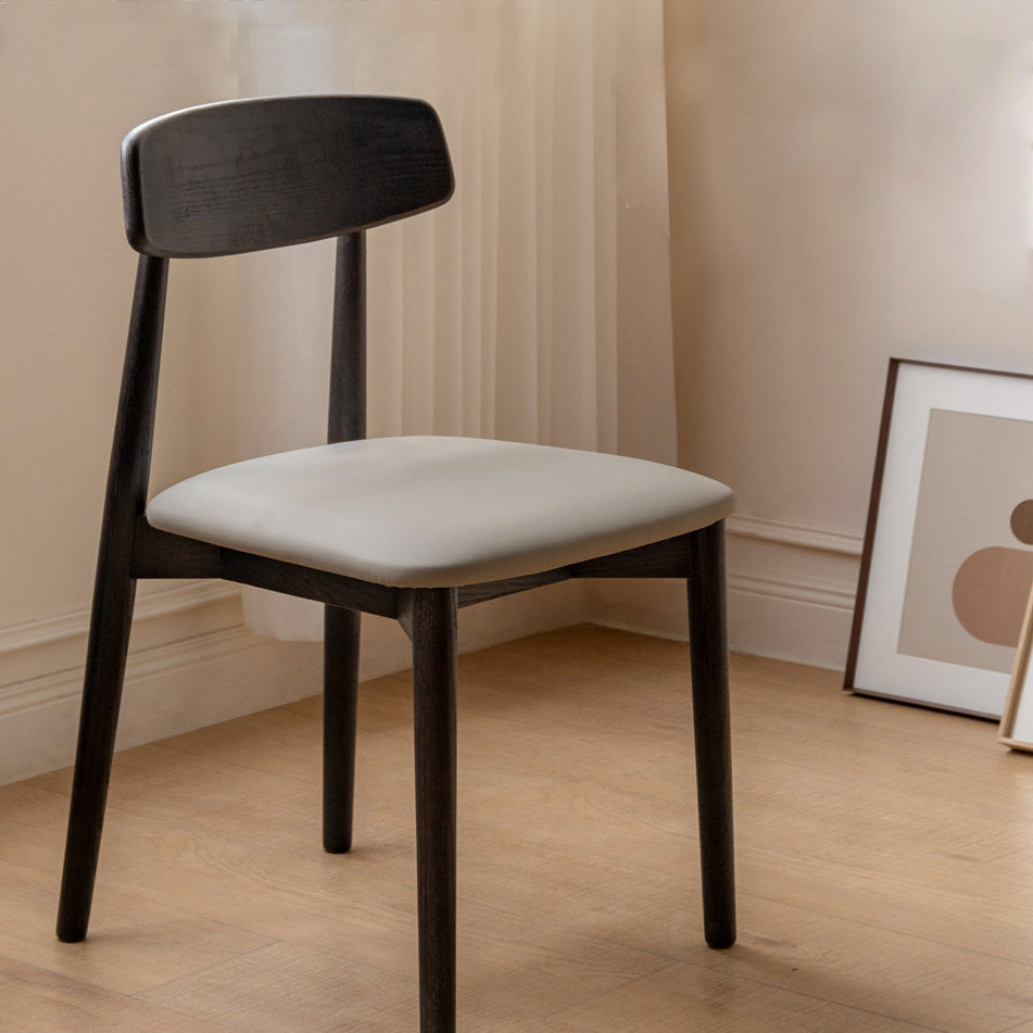 Contemporary Wood Open Back Armless Dining Chairs(Set of 1/2/4/6/8) Clearhalo 'Dining Chairs' 'Dining Tables & Seating' 'dining_chair' 'furn' 'furn_dining_chair' 'Furniture' 'Kitchen & Dining Furniture' 7794050