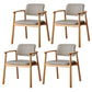 Sedia a braccio sala da pranzo a apertura in legno contemporaneo (set di 1/2/4/6/8)