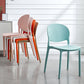 Moderna sala da pranzo in plastica senza braccio sedia da pranzo aperta
