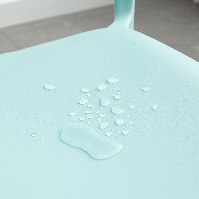 Moderna sala da pranzo in plastica senza braccio sedia da pranzo aperta