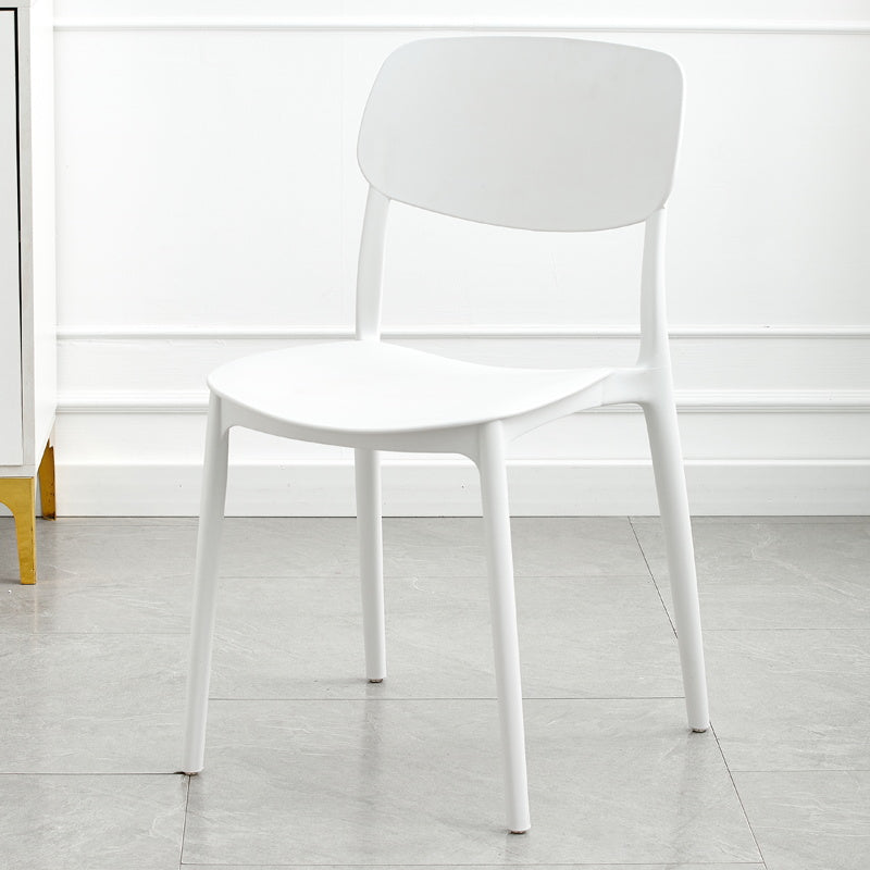 Moderna sala da pranzo in plastica senza braccio sedia da pranzo aperta