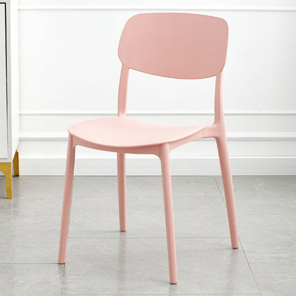Moderna sala da pranzo in plastica senza braccio sedia da pranzo aperta