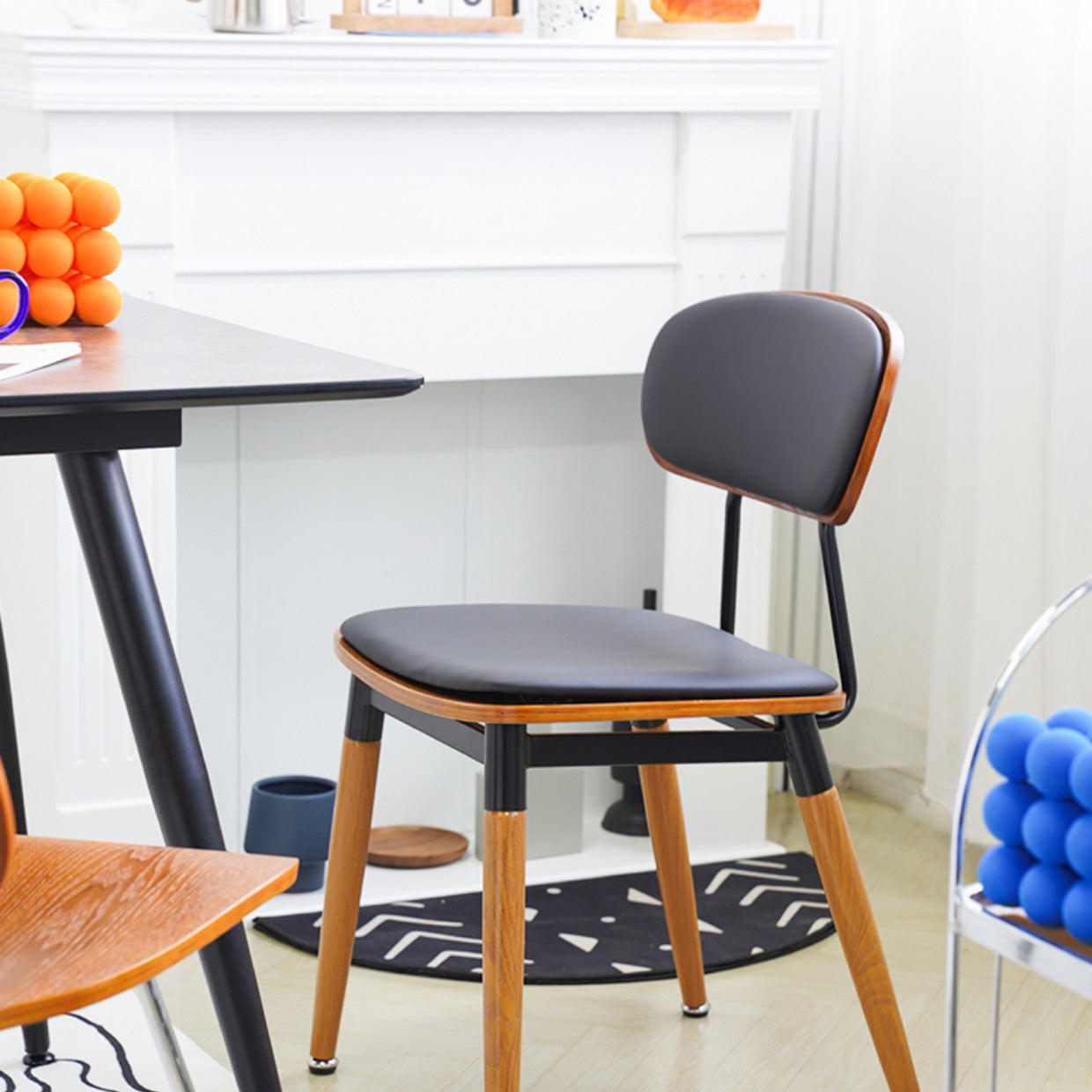 Style contemporain Open Back Rende-Din Dining Claid pour la maison