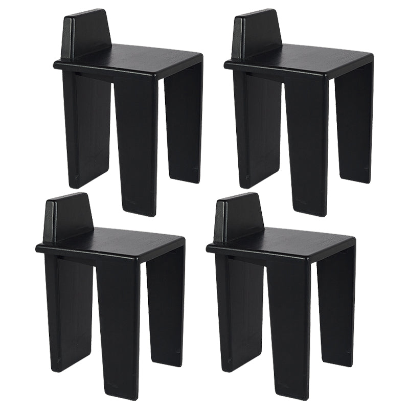 Contemporary Dining Room Solid Wood Parsons Armless Dining Chair Black 4 Piece Set Clearhalo 'Dining Chairs' 'Dining Tables & Seating' 'dining_chair' 'furn' 'furn_dining_chair' 'Furniture' 'Kitchen & Dining Furniture' 7794255
