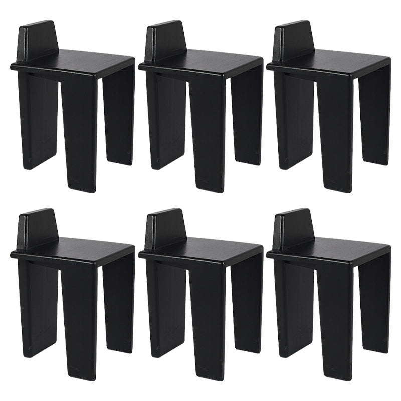 Contemporary Dining Room Solid Wood Parsons Armless Dining Chair Black 6 Piece Set Clearhalo 'Dining Chairs' 'Dining Tables & Seating' 'dining_chair' 'furn' 'furn_dining_chair' 'Furniture' 'Kitchen & Dining Furniture' 7794257