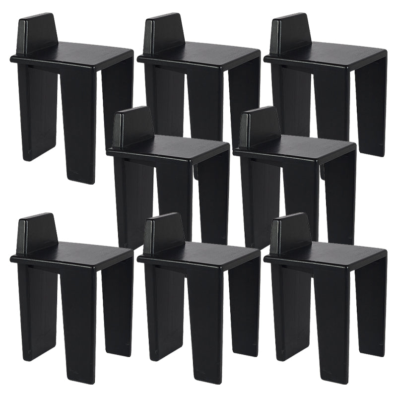 Contemporary Dining Room Solid Wood Parsons Armless Dining Chair Black 8 Piece Set Clearhalo 'Dining Chairs' 'Dining Tables & Seating' 'dining_chair' 'furn' 'furn_dining_chair' 'Furniture' 'Kitchen & Dining Furniture' 7794259