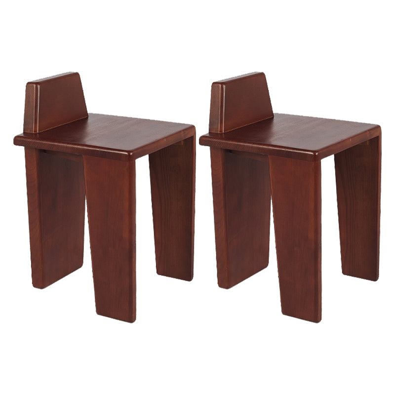 Contemporary Dining Room Solid Wood Parsons Armless Dining Chair Nut-Brown 2 Piece Set Clearhalo 'Dining Chairs' 'Dining Tables & Seating' 'dining_chair' 'furn' 'furn_dining_chair' 'Furniture' 'Kitchen & Dining Furniture' 7794263