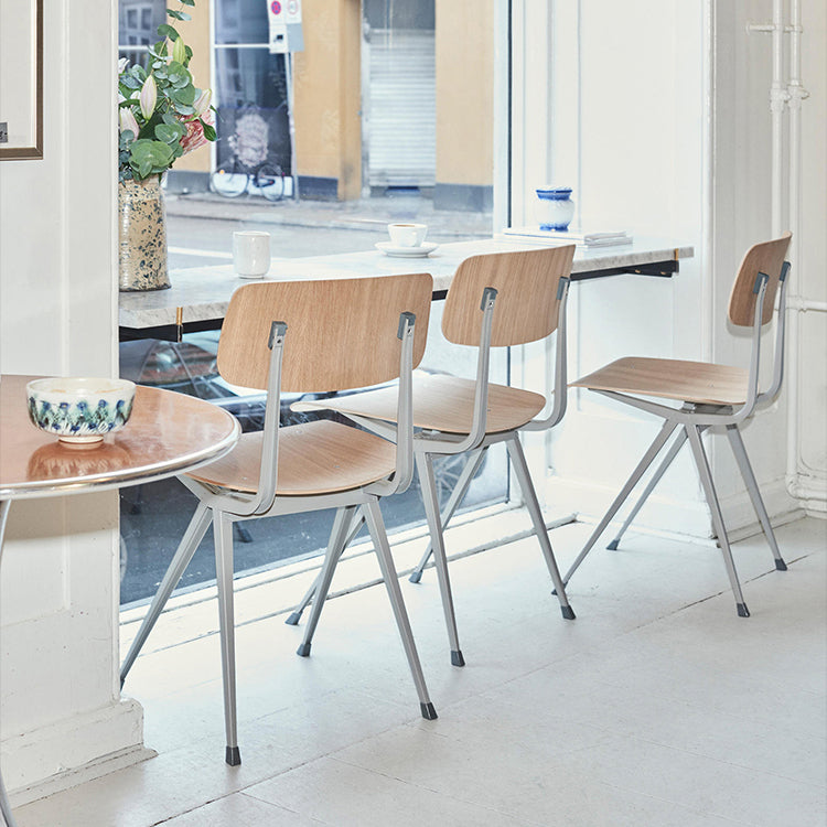 Sala da pranzo contemporanea aperta sedia da pranzo in metallo