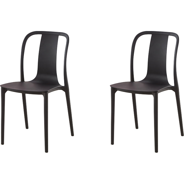 Silla de comedor de plástico sin brazo de comedor moderno