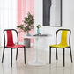 Silla de comedor de plástico sin brazo de comedor moderno