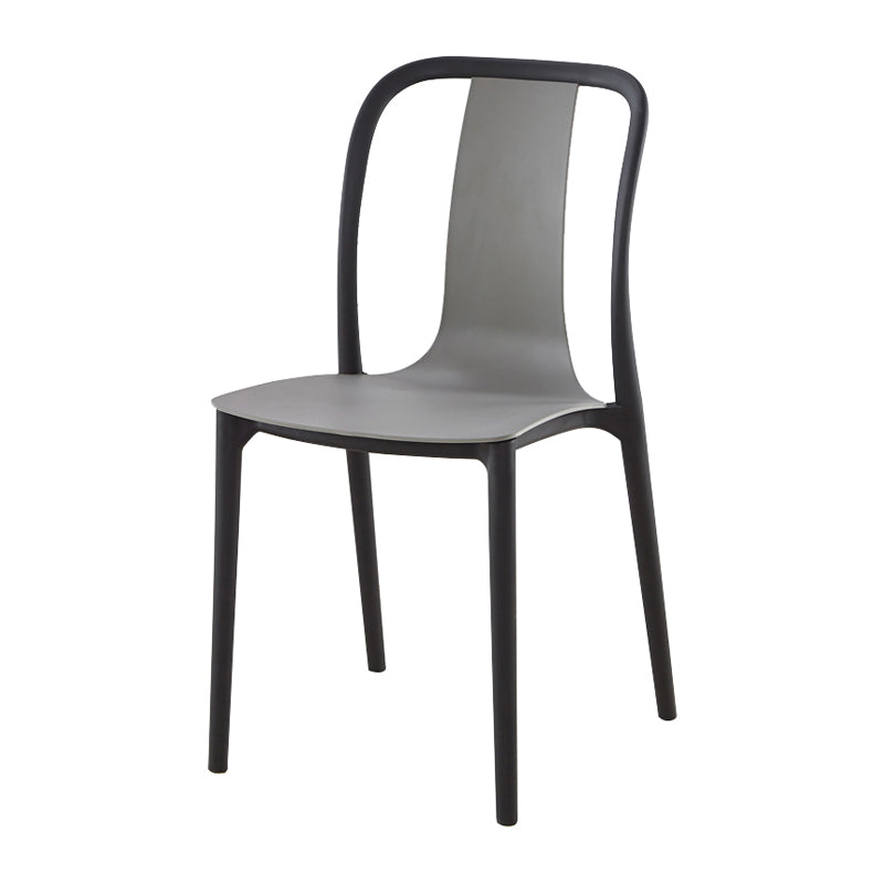 Silla de comedor de plástico sin brazo de comedor moderno