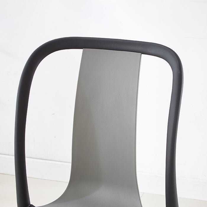Silla de comedor de plástico sin brazo de comedor moderno