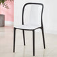 Silla de comedor de plástico sin brazo de comedor moderno