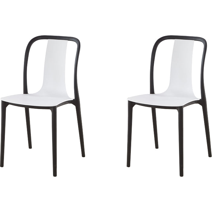 Silla de comedor de plástico sin brazo de comedor moderno