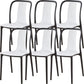 Silla de comedor de plástico sin brazo de comedor moderno