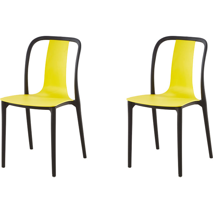 Silla de comedor de plástico sin brazo de comedor moderno