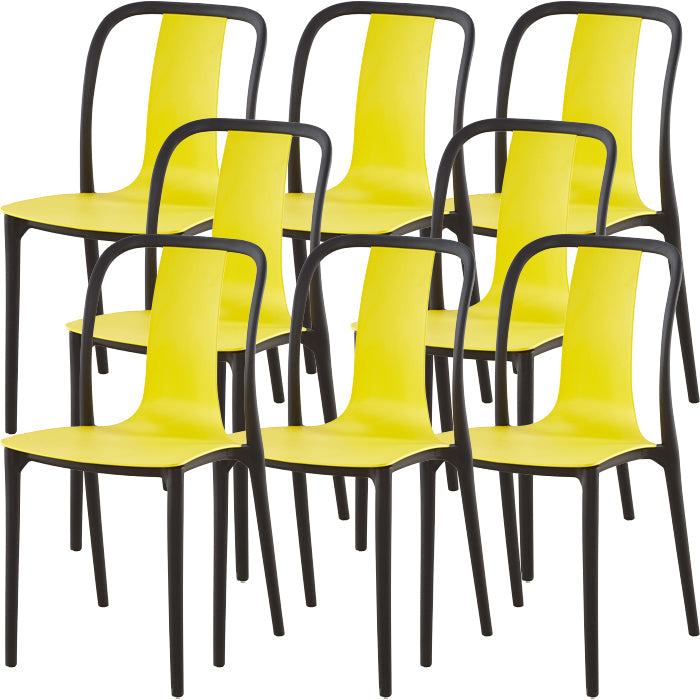 Silla de comedor de plástico sin brazo de comedor moderno