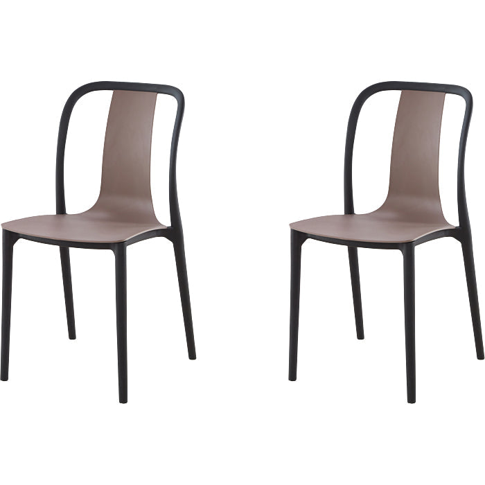 Silla de comedor de plástico sin brazo de comedor moderno