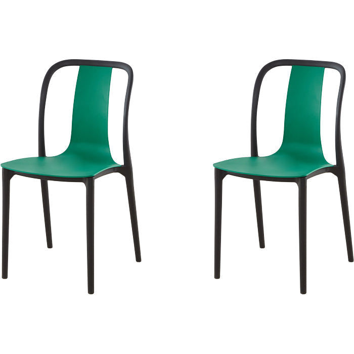 Silla de comedor de plástico sin brazo de comedor moderno