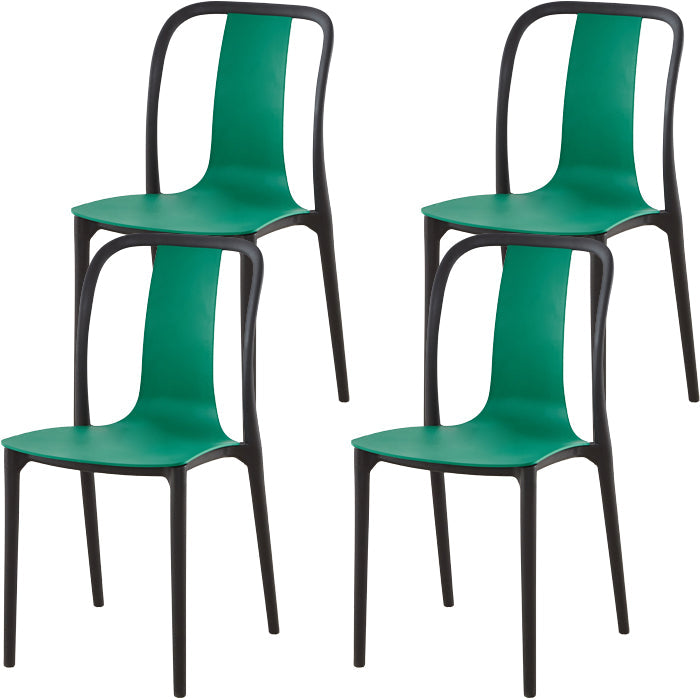 Silla de comedor de plástico sin brazo de comedor moderno