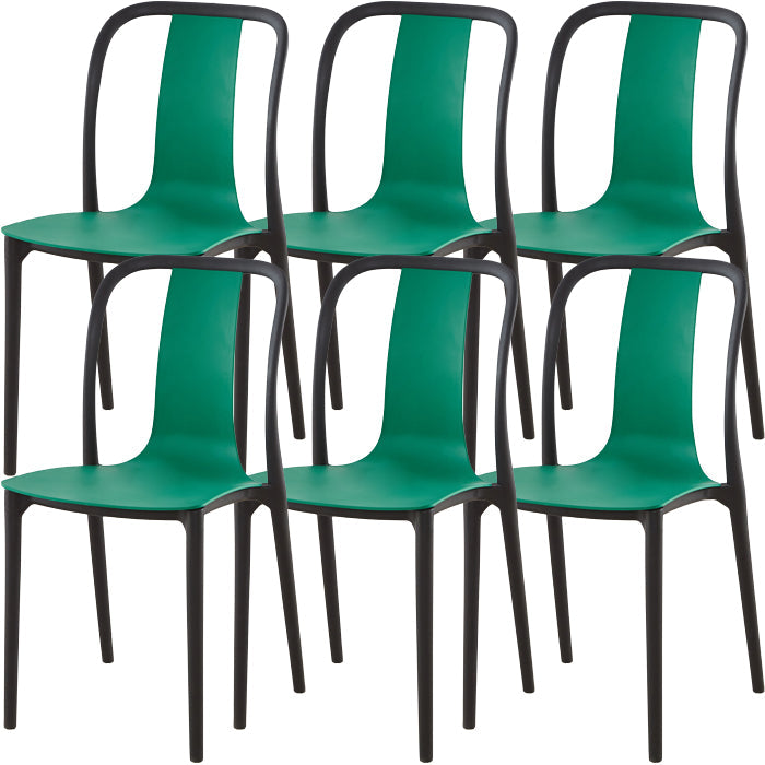 Silla de comedor de plástico sin brazo de comedor moderno