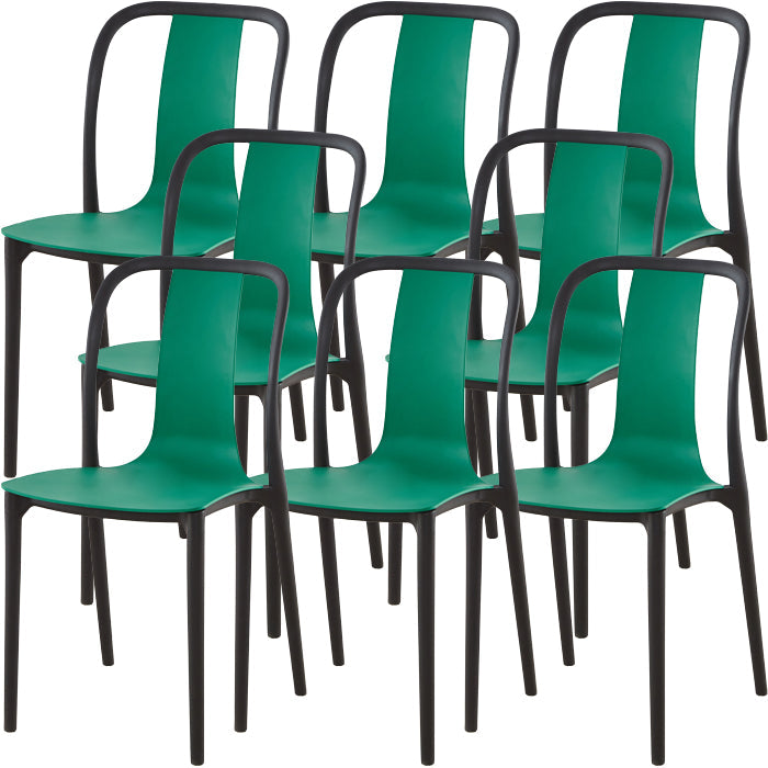 Silla de comedor de plástico sin brazo de comedor moderno