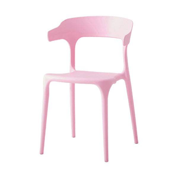 Moderne eetkamer armloos plastic open achterste achterste eetkamerstoel