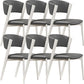 White Legs Modern Open Back Upholstered Dining and Accent Chairs Grey 6 Piece Set Clearhalo 'Dining Chairs' 'Dining Tables & Seating' 'dining_chair' 'furn' 'furn_dining_chair' 'Furniture' 'Kitchen & Dining Furniture' 7794715