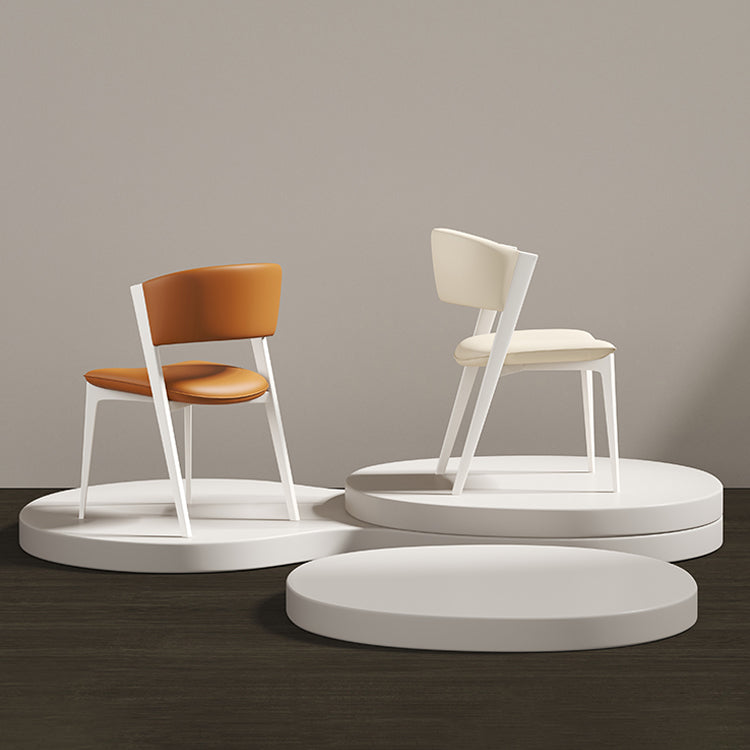 White Legs Modern Open Back Upholstered Dining and Accent Chairs Clearhalo 'Dining Chairs' 'Dining Tables & Seating' 'dining_chair' 'furn' 'furn_dining_chair' 'Furniture' 'Kitchen & Dining Furniture' 7794717