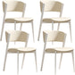 White Legs Modern Open Back Upholstered Dining and Accent Chairs White 4 Piece Set Clearhalo 'Dining Chairs' 'Dining Tables & Seating' 'dining_chair' 'furn' 'furn_dining_chair' 'Furniture' 'Kitchen & Dining Furniture' 7794720