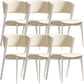 White Legs Modern Open Back Upholstered Dining and Accent Chairs White 6 Piece Set Clearhalo 'Dining Chairs' 'Dining Tables & Seating' 'dining_chair' 'furn' 'furn_dining_chair' 'Furniture' 'Kitchen & Dining Furniture' 7794723