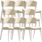 White Legs Modern Open Back Upholstered Dining and Accent Chairs White 8 Piece Set Clearhalo 'Dining Chairs' 'Dining Tables & Seating' 'dining_chair' 'furn' 'furn_dining_chair' 'Furniture' 'Kitchen & Dining Furniture' 7794725