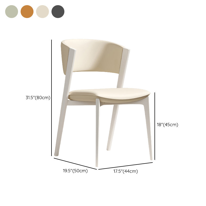 White Legs Modern Open Back Upholstered Dining and Accent Chairs Clearhalo 'Dining Chairs' 'Dining Tables & Seating' 'dining_chair' 'furn' 'furn_dining_chair' 'Furniture' 'Kitchen & Dining Furniture' 7794736