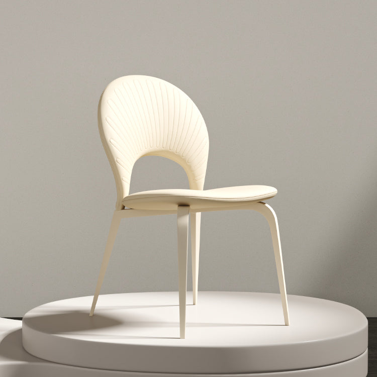 Piernas blancas silla de comedor tapizada contemporánea para el hogar