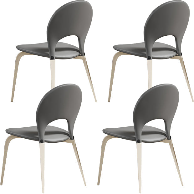 Piernas blancas silla de comedor tapizada contemporánea para el hogar