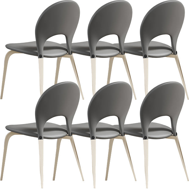 Piernas blancas silla de comedor tapizada contemporánea para el hogar