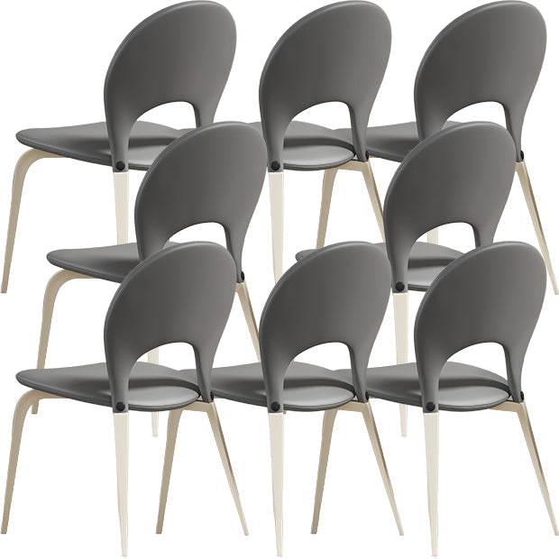 Piernas blancas silla de comedor tapizada contemporánea para el hogar