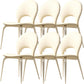 Piernas blancas silla de comedor tapizada contemporánea para el hogar