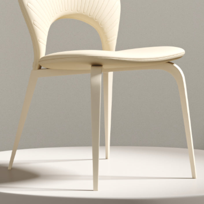 Piernas blancas silla de comedor tapizada contemporánea para el hogar
