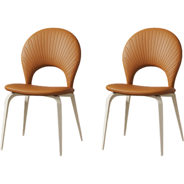 Piernas blancas silla de comedor tapizada contemporánea para el hogar