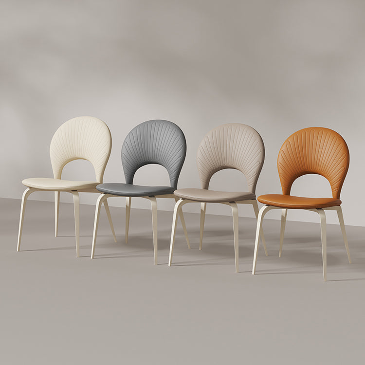 Piernas blancas silla de comedor tapizada contemporánea para el hogar