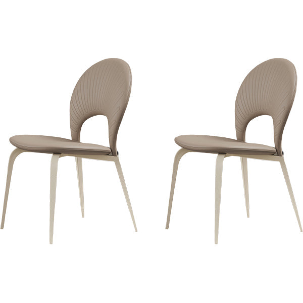 Piernas blancas silla de comedor tapizada contemporánea para el hogar