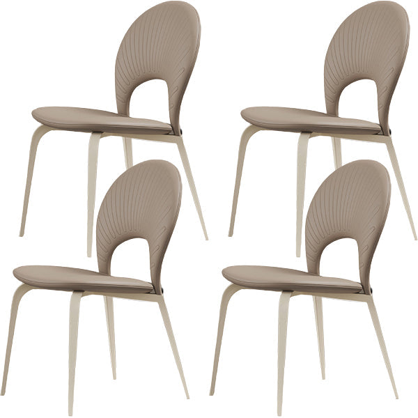 Piernas blancas silla de comedor tapizada contemporánea para el hogar