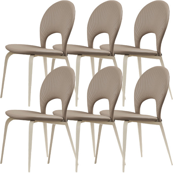 Piernas blancas silla de comedor tapizada contemporánea para el hogar