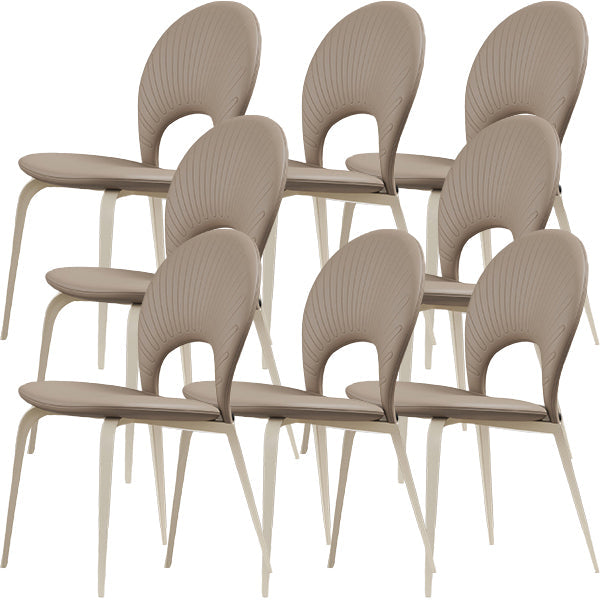 Piernas blancas silla de comedor tapizada contemporánea para el hogar