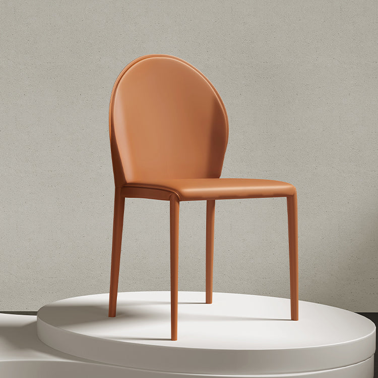 Hedendaagse faux lederen armloos eet- en accentstoelen voor thuis