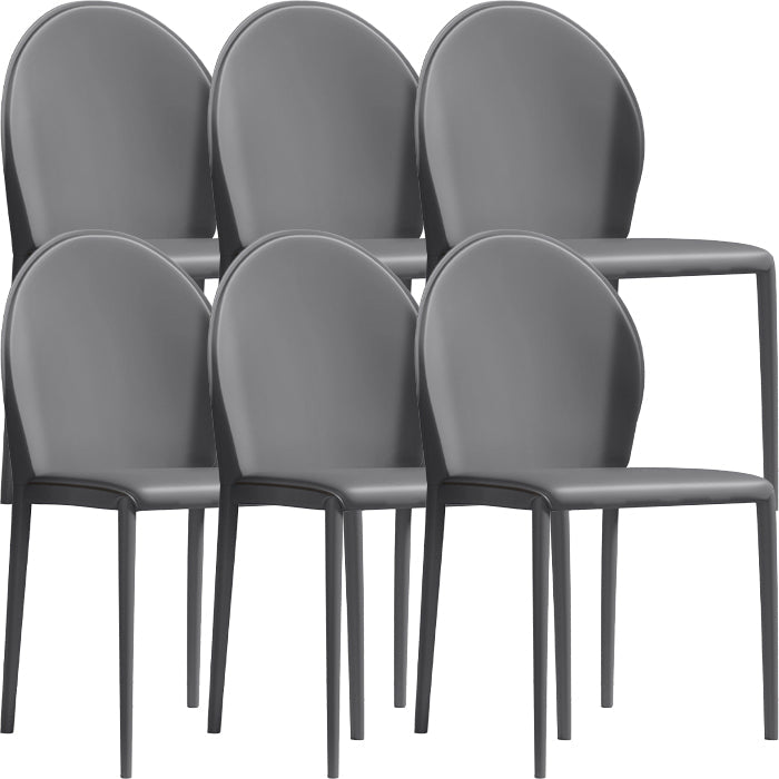 Hedendaagse faux lederen armloos eet- en accentstoelen voor thuis