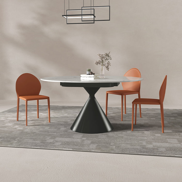 Hedendaagse faux lederen armloos eet- en accentstoelen voor thuis